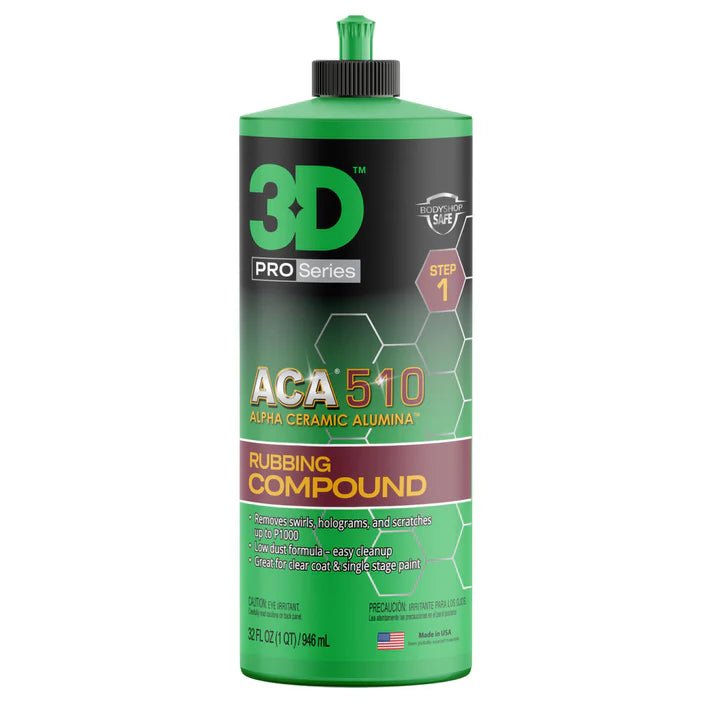 3D ACA 510 Premium Rubbing Compound - Double Diamond Detailing Supplies - 3D