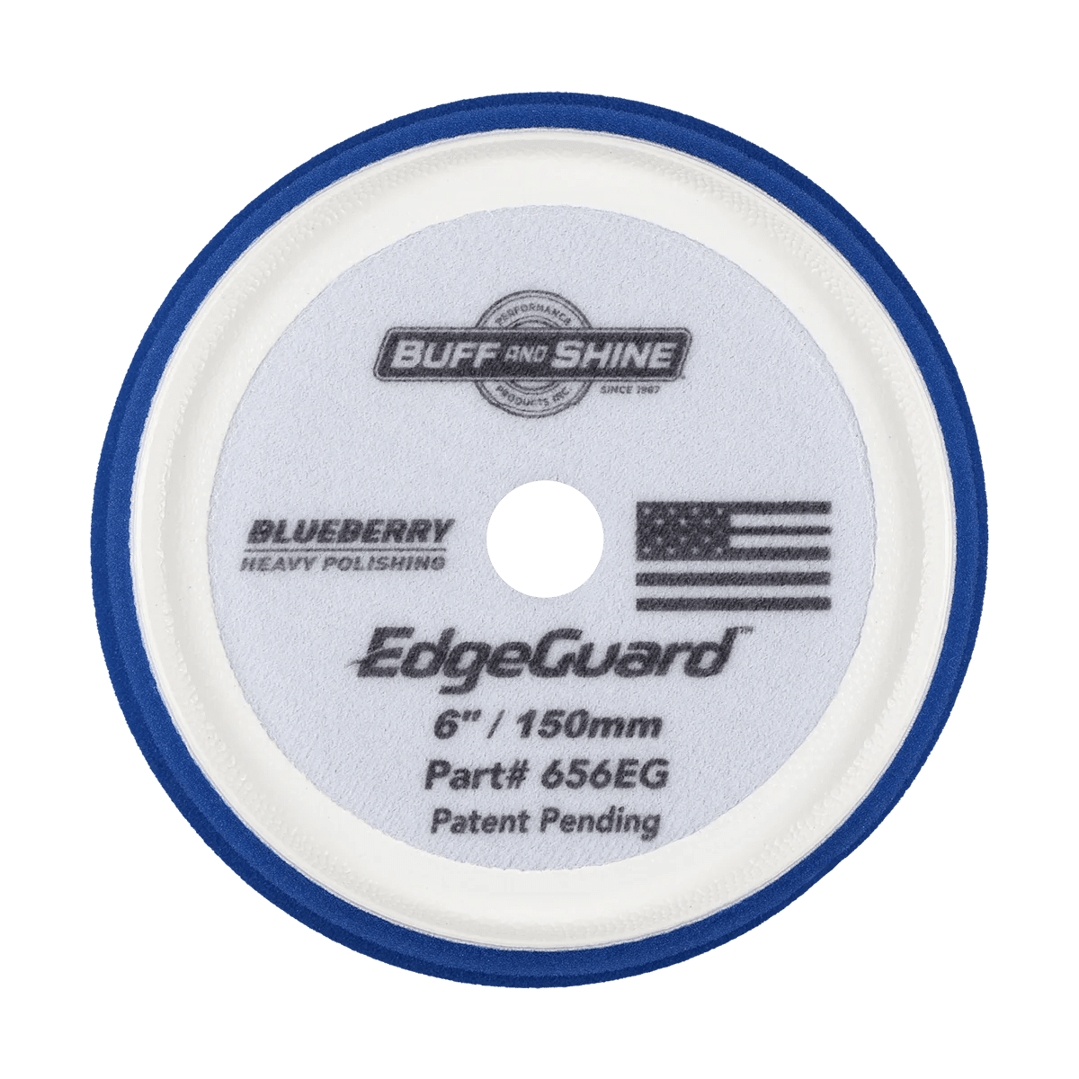 Buff and Shine Blueberry EdgeGuard Foam Pad - Heavy Polishing - Double Diamond Detailing Supplies - Buff and Shine