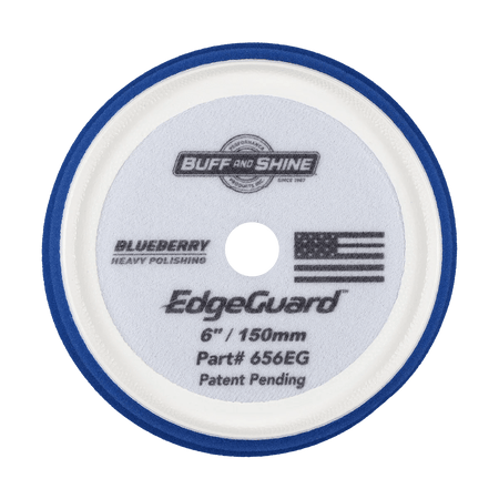Buff and Shine Blueberry EdgeGuard Foam Pad - Heavy Polishing - Double Diamond Detailing Supplies - Buff and Shine