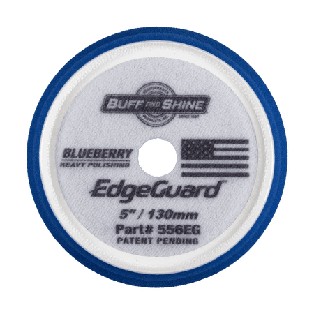 Buff and Shine Blueberry EdgeGuard Foam Pad - Heavy Polishing - Double Diamond Detailing Supplies - Buff and Shine