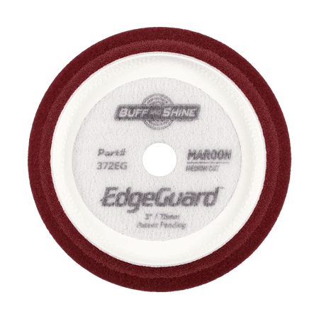 Buff and Shine Maroon EdgeGuard Foam Pad - Medium Cut - Double Diamond Detailing Supplies - Buff and Shine