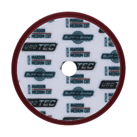 Buff and Shine Maroon URO-TEC Foam Pad - Medium Cut - Double Diamond Detailing Supplies - Buff and Shine