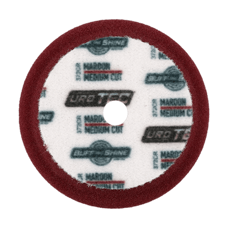 Buff and Shine Maroon URO-TEC Foam Pad - Medium Cut - Double Diamond Detailing Supplies - Buff and Shine