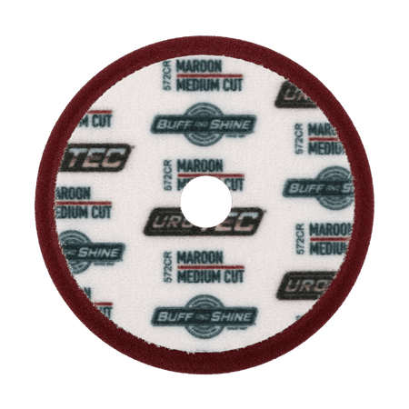 Buff and Shine Maroon URO-TEC Foam Pad - Medium Cut - Double Diamond Detailing Supplies - Buff and Shine