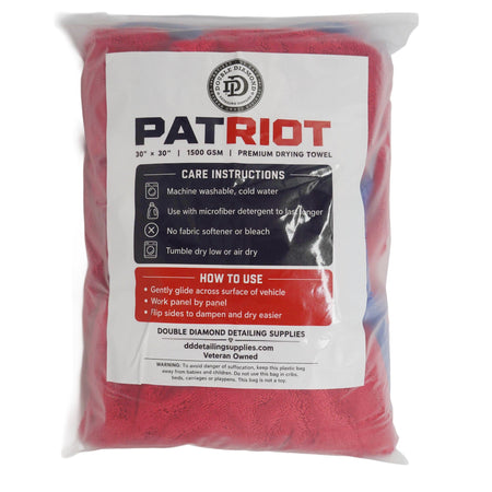 Patriot Premium Drying Towel - Double Diamond Detailing Supplies - Double Diamond Detailing Supplies