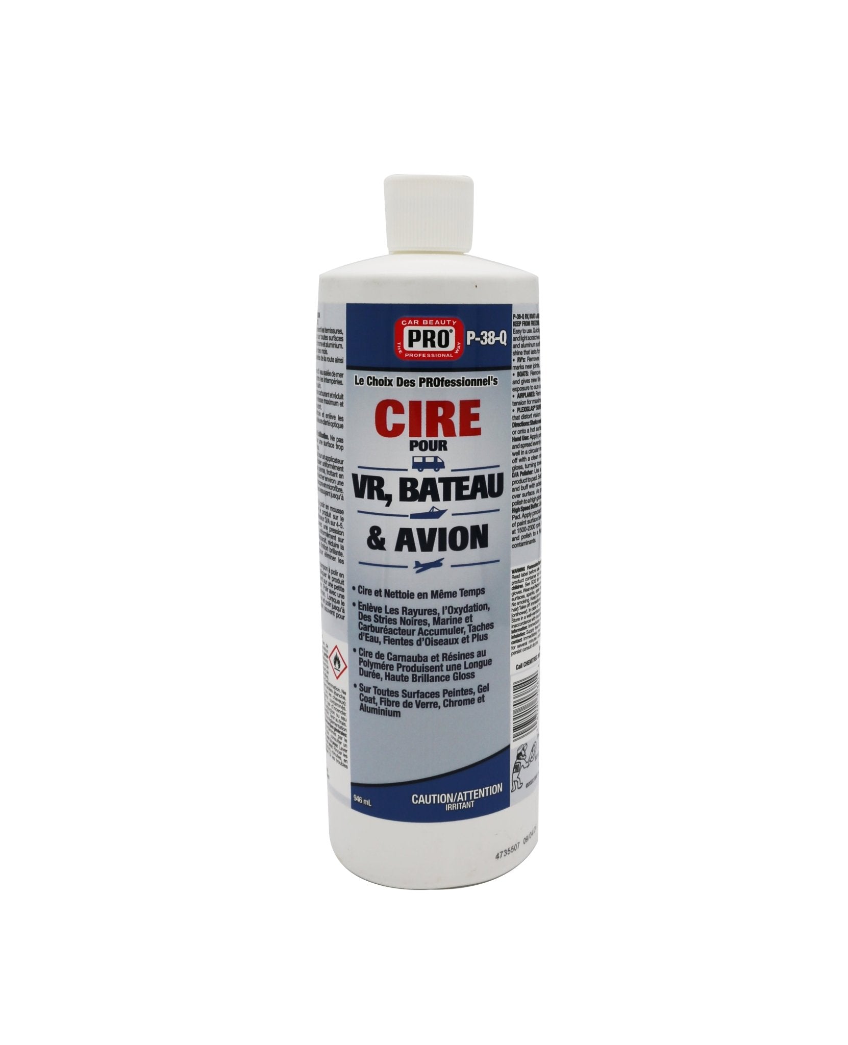 Pro P-38-Q RV, BOAT & AIRCRAFT WAX - Double Diamond Detailing Supplies - Pro