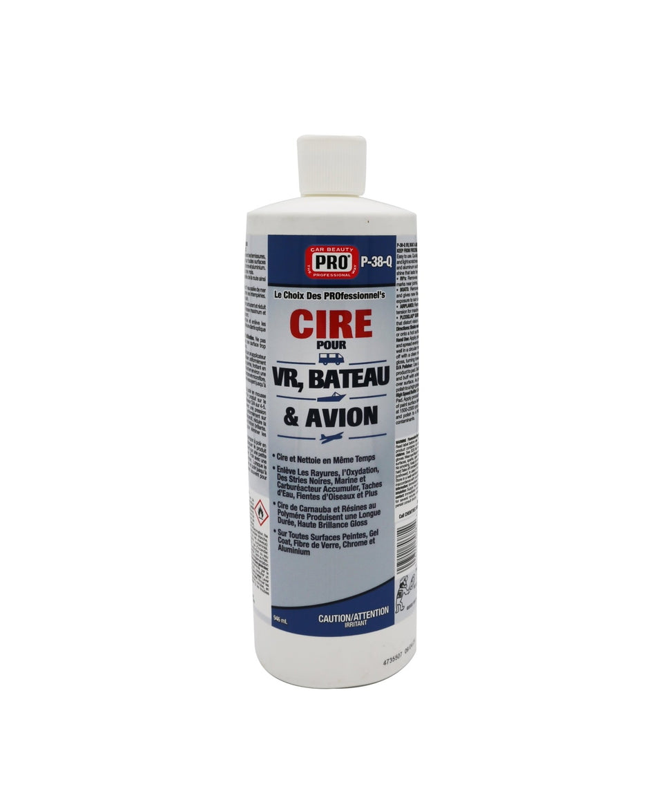 Pro P-38-Q RV, BOAT & AIRCRAFT WAX - Double Diamond Detailing Supplies - Pro