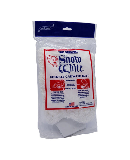 SM Arnold Snow White Chenille Wash Mitt - Double Diamond Detailing Supplies - SM Arnold